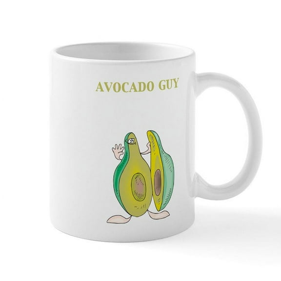 CafePress - Avocado Guy Mug - 11 oz Ceramic Mug - Novelty Coffee Tea Cup