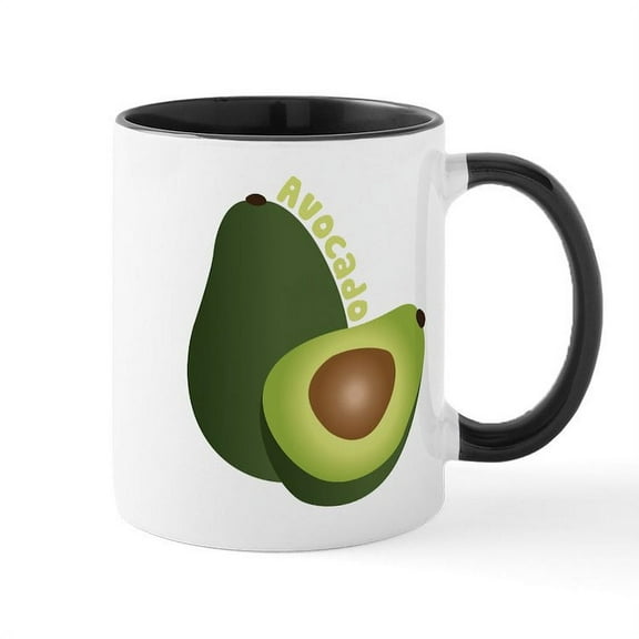 CafePress - Avocado Mugs - 11 oz Ceramic Mug - Novelty Coffee Tea Cup