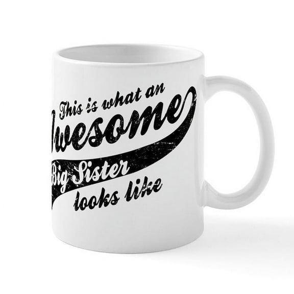 CafePress - Awesome Big Sister - 11 oz Ceramic Mug - Novelty Coffee Tea Cup