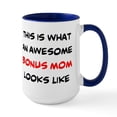 thumbnail image 1 of CafePress - Awesome Bonus Mom - 15 oz Ceramic Large White Novelty Mug, 1 of 4