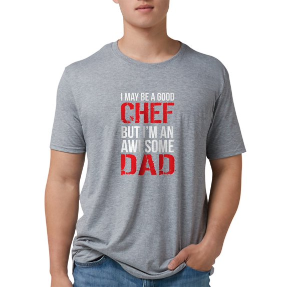 CafePress - Awesome Chef Dad Fun T Shirt - Mens Tri-blend T-Shirt