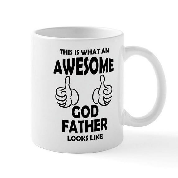 CafePress - Awesome Godfather Looks Like Mugs - 11 oz Ceramic Mug - Novelty Coffee Tea Cup