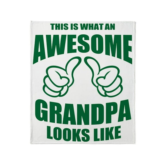CafePress - Awesome Grandpa Throw Blanket - Soft Fleece Throw Blanket, 50"x60" for All Ages