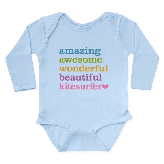 CafePress - Awesome Kitesurfer Body Suit - Long Sleeve Cotton Baby Bodysuit
