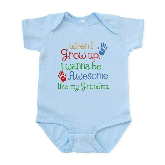 CafePress - Awesome Like My Grandma Infant Bodysuit - Baby Light Bodysuit, Size Newborn - 24 Months