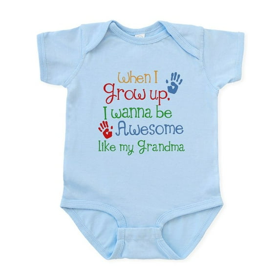 CafePress - Awesome Like My Grandma Infant Bodysuit - Baby Light Bodysuit, Size Newborn - 24 Months