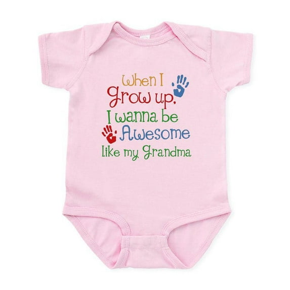 CafePress - Awesome Like My Grandma Infant Bodysuit - Baby Light Bodysuit, Size Newborn - 24 Months