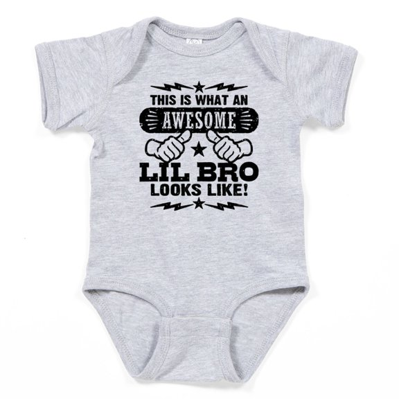 CafePress - Awesome Little Brother Infant Bodysuit - Cute Infant Bodysuit Baby Romper - Size Newborn - 24 Months