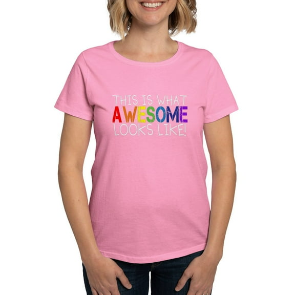 CafePress - Awesome Looks Like T Shirt - Women's Traditional Fit Dark T-Shirt
