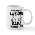 thumbnail image 1 of CafePress - Awesome Papa Looks Like Mugs - 11 oz Ceramic Mug - Novelty Coffee Tea Cup, 1 of 4