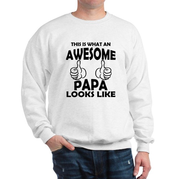 CafePress - Awesome Papa Looks Like Sweatshirt - Crew Neck Sweatshirt