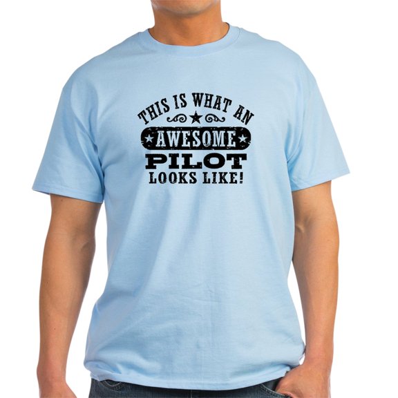 CafePress - Awesome Pilot Light T Shirt - Men's Classic Graphic T-Shirt