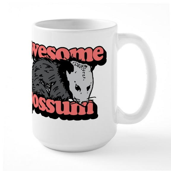 CafePress - Awesome Possum - 15 oz Ceramic Large White Novelty Mug