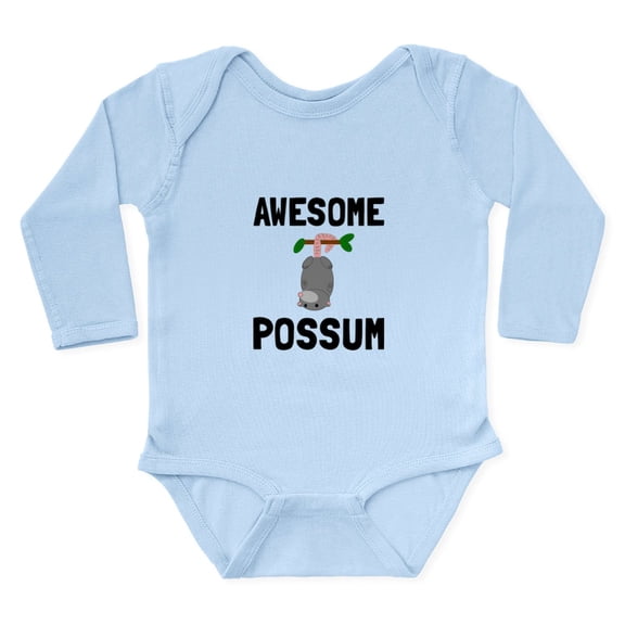 CafePress - Awesome Possum Body Suit - Long Sleeve Cotton Baby Bodysuit