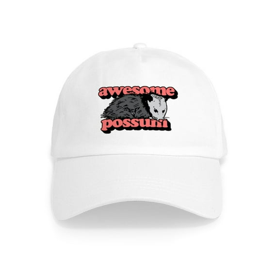 CafePress - Awesome Possum Cap - Adjustable 100% Brushed Unisex Casual Cotton Baseball Cap, Beige, 1