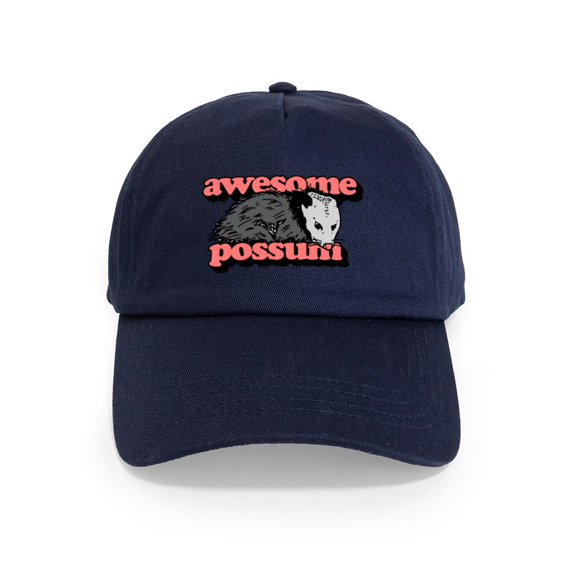 CafePress - Awesome Possum Cap - Adjustable 100% Brushed Unisex Casual Cotton Baseball Cap, Beige, 1