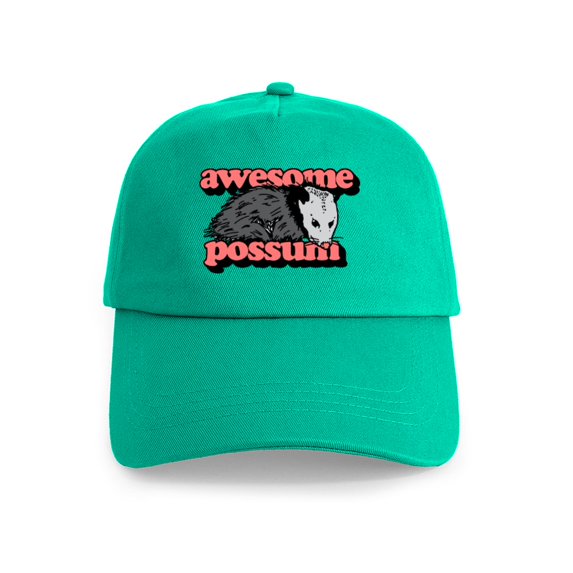 CafePress - Awesome Possum Cap - Adjustable 100% Brushed Unisex Casual Cotton Baseball Cap, Beige, 1