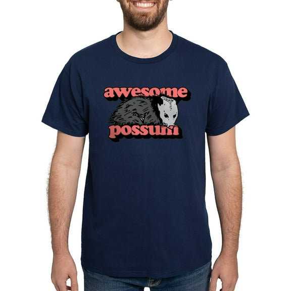 CafePress - Awesome Possum Dark T Shirt - Men's Classic Graphic Cotton T-Shirt