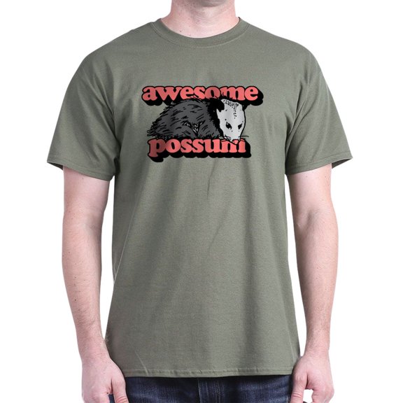 CafePress - Awesome Possum Dark T Shirt - Men's Classic Graphic Cotton T-Shirt