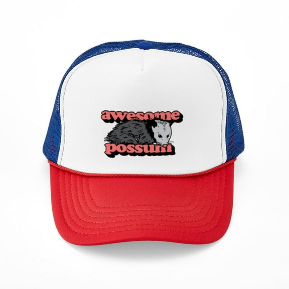 CafePress - Awesome Possum - Adjustable Unisex Printed Trucker Hat with Mesh Back
