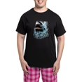thumbnail image 1 of CafePress - Awesome Shark Art! Men's Dark Pajamas - Men's Dark Loose Fit Cotton Pajama Set, 1 of 7