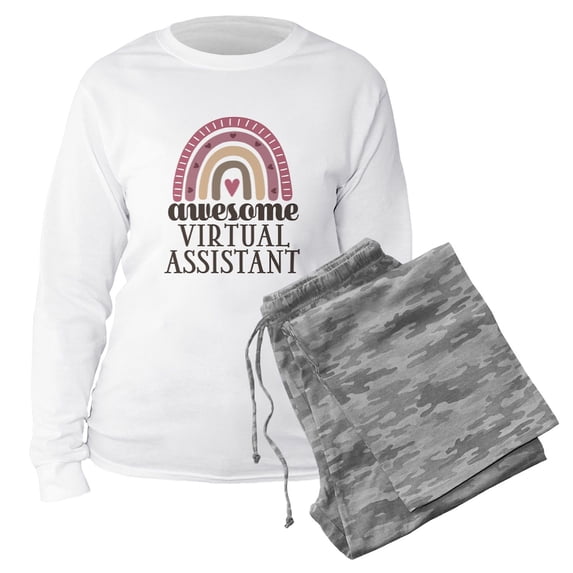 CafePress - Awesome Virtual Assistant - Women's Long Sleeve Relaxed Fit Cotton Light Pajama Set