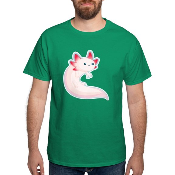 CafePress - Axolotl Dark T Shirt - Men's Classic Graphic Cotton T-Shirt