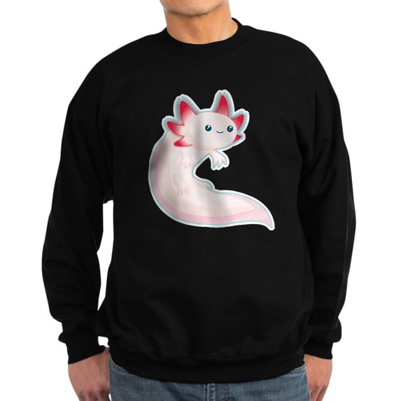 CafePress - Axolotl Sweatshirt (Dark) - Classic Crew Neck Sweatshirt