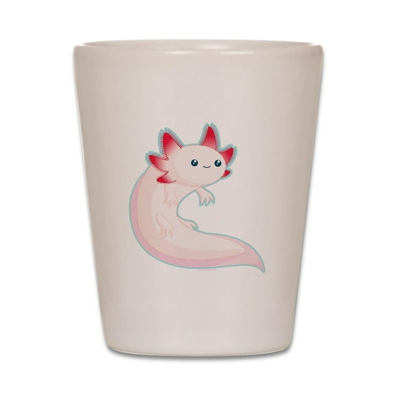 CafePress - Axolotl - White Shot Glass, Unique and Funny Shot Glass
