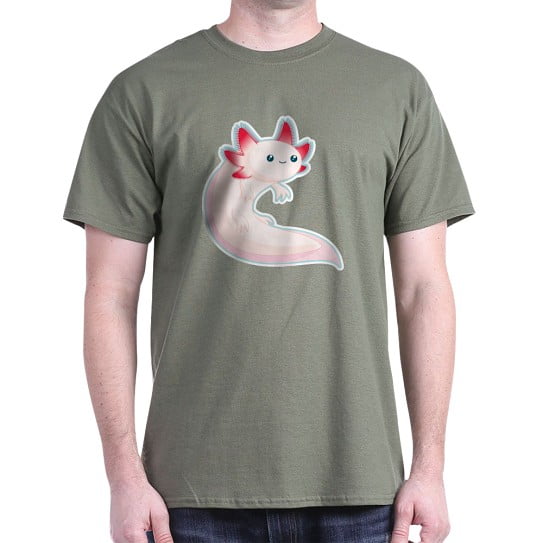 CafePress - Axolotl White T Shirt - Men's Classic Cotton T-Shirts