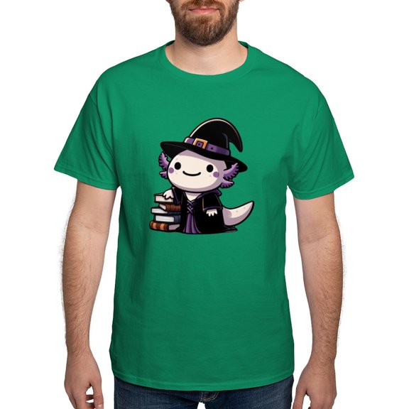 CafePress - Axolotl Witch Cute Halloween Men's Value T Shirt - Men's Classic Graphic Cotton T-Shirt