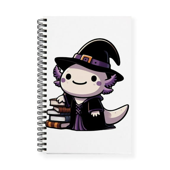 CafePress - Axolotl Witch Cute Halloween - Spiral Bound Journal Notebook, Personal Diary Dot Grid