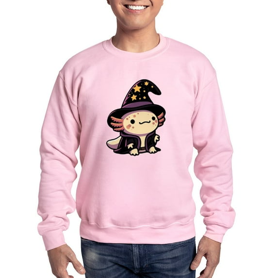 CafePress - Axolotl Wizard Fantasy Pet - Crew Neck Sweatshirt