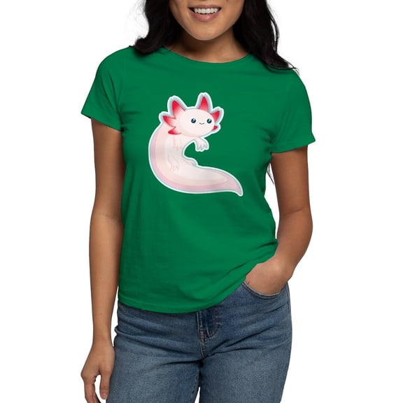 CafePress - Axolotl Women's Dark T Shirt - Women's Traditional Fit Dark T-Shirt