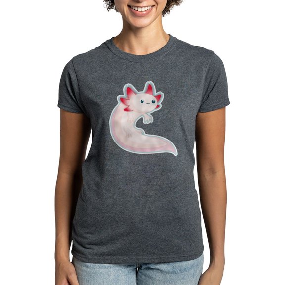 CafePress - Axolotl Women's Dark T Shirt - Women's Traditional Fit Dark T-Shirt