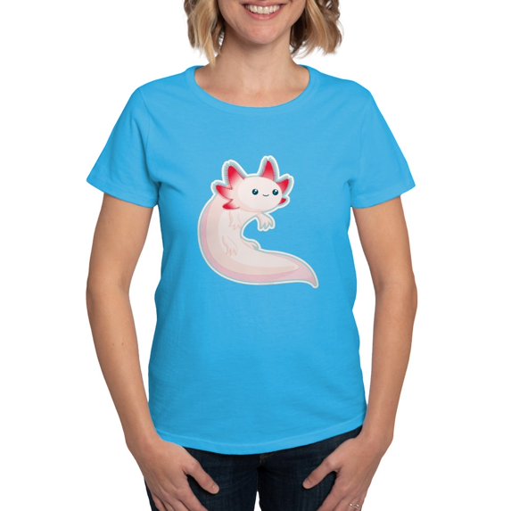 CafePress - Axolotl Women's Dark T Shirt - Women's Traditional Fit Dark T-Shirt