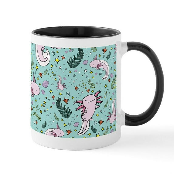 CafePress - Axolotls Mugs - 11 oz Ceramic Mug - Novelty Coffee Tea Cup
