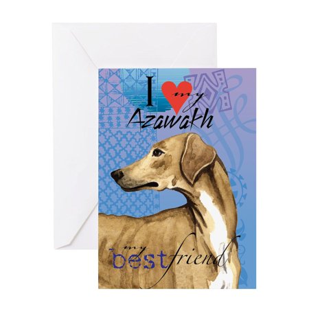 CafePress - Azawakh - Greeting Card, Blank Inside Glossy