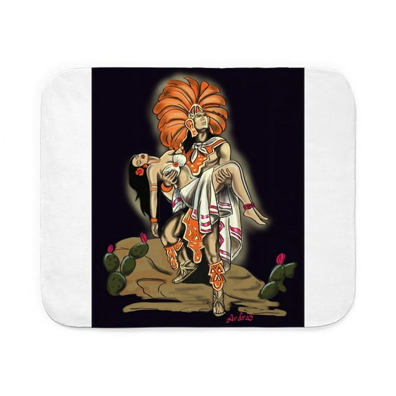 CafePress - Aztec Warrior And Maiden Sherpa Fleece Throw Blank - Sherpa Fleece Throw Blanket 60" x 50"