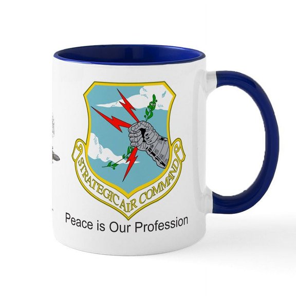 CafePress - B 52 SAC Peace Is Our Profession Mug - 11 oz Ceramic Mug - Novelty Coffee Tea Cup