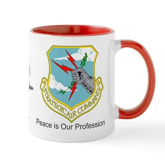 CafePress - B 52 SAC Peace Is Our Profession Mug - 11 oz Ceramic Mug - Novelty Coffee Tea Cup