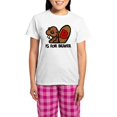 thumbnail image 1 of CafePress - B Is For Beaver Women's Light Pajamas - Women's Short Sleeve Print T-Shirt and Pants Light Cotton Pajama Set, 1 of 7