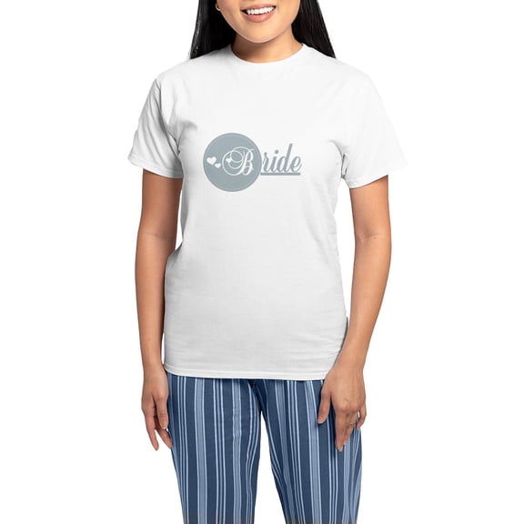 CafePress - B Is For Bride Women's Light Pajamas - Women's Short Sleeve Print T-Shirt and Pants Light Cotton Pajama Set