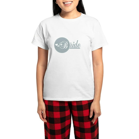 CafePress - B Is For Bride Women's Light Pajamas - Women's Short Sleeve Print T-Shirt and Pants Light Cotton Pajama Set