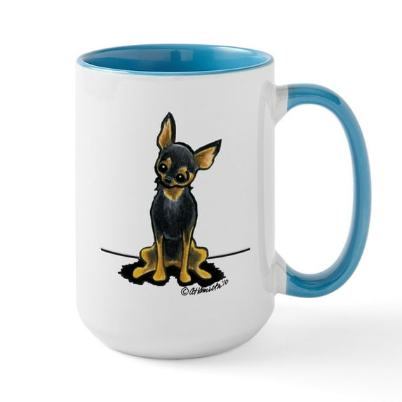 CafePress - B/T Chihuahua Sit Pretty Large Mug - 15 oz Ceramic Large White Novelty Mug