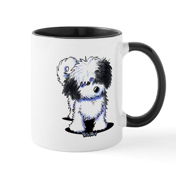 CafePress - B/W Havanese Cutie Mug - 11 oz Ceramic Mug - Novelty Coffee Tea Cup