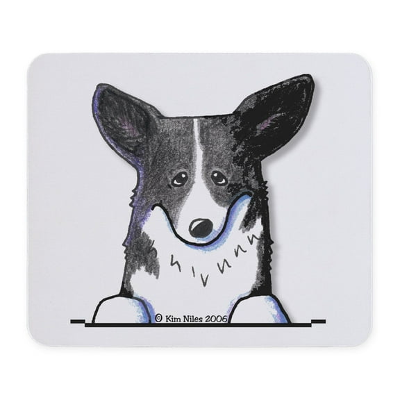 CafePress - B/W Pocket Corgi Mousepad - Non-slip Rubber Mousepad, Gaming Mouse Pad