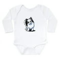 thumbnail image 1 of CafePress - B&W Pom Long Sleeve Infant Bodysuit - Long Sleeve Cotton Baby Bodysuit, 1 of 4
