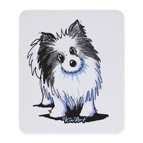 CafePress - B&W Pom Mousepad - Non-slip Rubber Mousepad, Gaming Mouse Pad