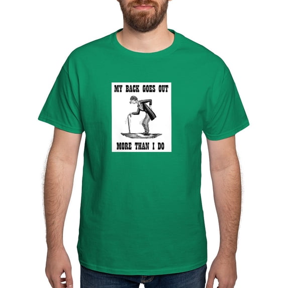 CafePress - BACK GOES OUT Dark T Shirt - Men's Classic Graphic Cotton T-Shirt